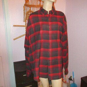 Vtg Ralph Lauren Men's Flannel Shirt Size XXL Marlowe Buffalo Plaid Button USA